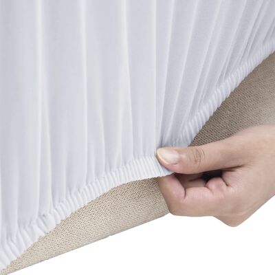 vidaXL Husă elastică pentru canapea, poliester jersey, alb