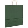 vidaXL Saci de h&acirc;rtie 50 buc cu m&acirc;nere verde 45x17x48 cm