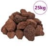 vidaXL Roci vulcanice, 25 kg, roșu, 5-8 cm