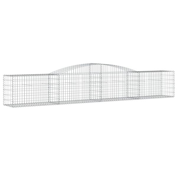 vidaXL Coșuri gabion arcuite 2 buc, 400x50x60/80 cm, fier galvanizat