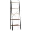 vidaXL Raft vertical cu 5 niveluri, maro &icirc;nchis și negru, 56x35x174 cm