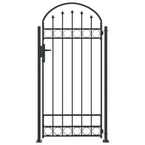vidaXL St&acirc;lp de gard. ASSEN 200 x 88 x 14 cm Oțel Gri Blocat