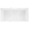 vidaXL Pungi de h&acirc;rtie 250 buc cu m&acirc;nere albe 21x11x36 cm