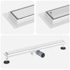 vidaXL 2 &icirc;n 1 Drenaj pentru duș Argintiu 70 cm Oțel inoxidabil 304