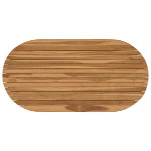 vidaXL Placă de masă 110 x 55 x 3,5 cm Oval Lemn solid de tec natural