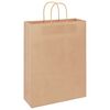 vidaXL Pungi de h&acirc;rtie 250 buc cu m&acirc;nere maro 32x12x42 cm