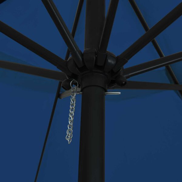 vidaXL Parasol de Grădină Albastru și Negru 395 x 395 x 245 cm