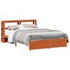 vidaXL Cadru de pat Maroniu cerat 120 x 200 cm Lemn de pin masiv