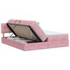 vidaXL Pat cu storage cu headboard 2 buc. Roz