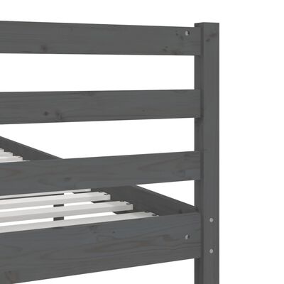 vidaXL Cadru de pat, gri , 200x200 cm, lemn masiv
