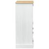 vidaXL Cabinet pentru vin Alb 97 x 45 x 114 cm Lemn de pin masiv