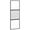 vidaXL Ușă glisantă, negru, 76x205 cm, sticlă securizată și aluminiu