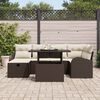 vidaXL Set de canapele pentru grădină cu pernă 7 pcs Maro Rattan poli