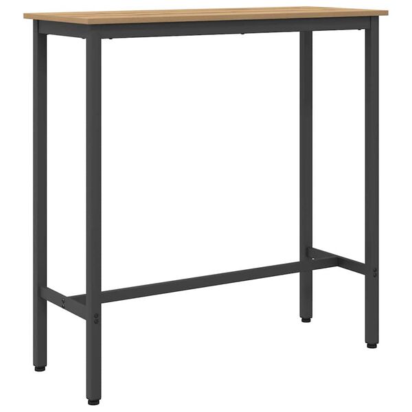 vidaXL masă Stejar Artizanal 100 x 40 x 100,5 cm