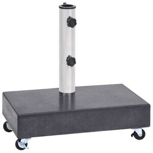 vidaXL Suport pentru umbrelă, negru, 45x25x8 cm, granit
