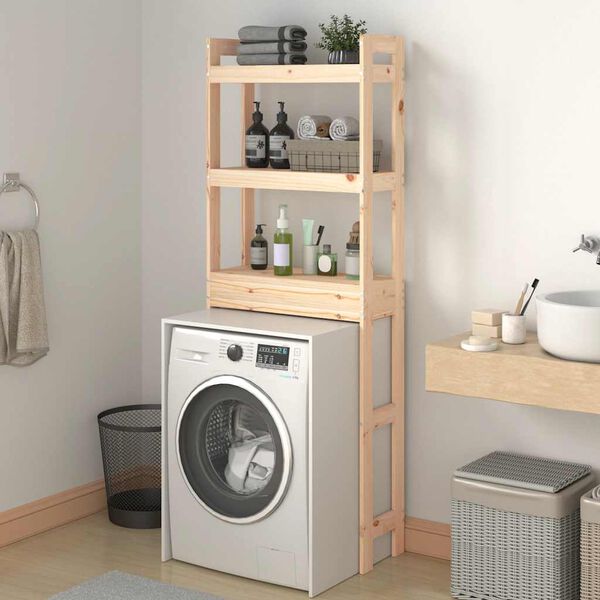 vidaXL Raft de toaletă, 63x26x171 cm, lemn masiv de pin