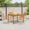 vidaXL Set de masă pentru grădină 5 pcs Bej Rattan poli