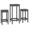 vidaXL Set mobilier de bar, 3 piese, gri, lemn masiv de pin