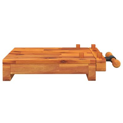 vidaXL Blat pentru banc de lucru cu menghină, 52x36x9,5 cm lemn acacia