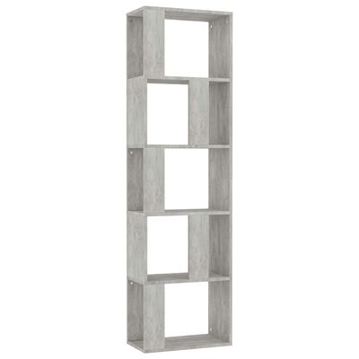 vidaXL Bibliotecă/Separator cameră, gri beton, 45x24x159 cm, PAL