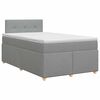 vidaXL Pat boxspring cu saltea Gri deschis 120 x 200 cm Țesătură