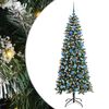 vidaXL Brad de Crăciun artificial Verde 180 cm PVC, plastic și oțel