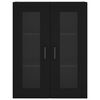 vidaXL Dulap cu montaj pe perete, negru, 69,5x34x90 cm