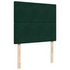 vidaXL Pat box spring cu saltea, verde &icirc;nchis, 120x190 cm, catifea