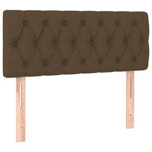 vidaXL Tăblie de pat, maro &icirc;nchis, 100x7x78/88 cm, textil