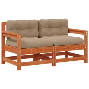vidaXL 2 Bucată Sofa de colț pentru grădină Lemn masiv de pin