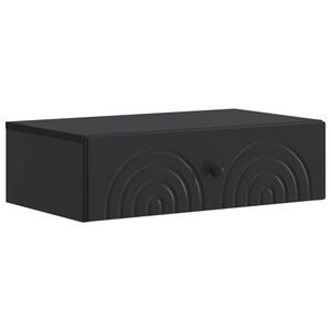 vidaXL Masă laterală montată pe perete 59 x 34,5 x 17 cm Negru