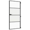 vidaXL Ușă de interior negru 93x201,5 cm sticlă securiz./aluminiu slim