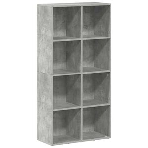 vidaXL Bibliotecă/Dulap, gri beton, 66x30x130 cm, lemn prelucrat