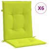 vidaXL Perne cu spătar mic, 6 buc., verde, 100x50x3 cm, textil oxford