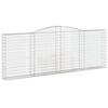 vidaXL Coș gabion arcuit, 400x30x140/160 cm, fier galvanizat