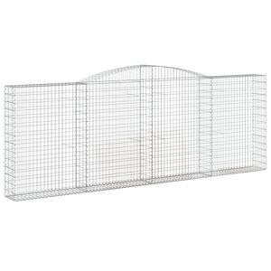 vidaXL Coș gabion arcuit, 400x30x140/160 cm, fier galvanizat