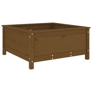 vidaXL Jardinieră grădină, maro miere, 82,5x82,5x39 cm lemn masiv pin