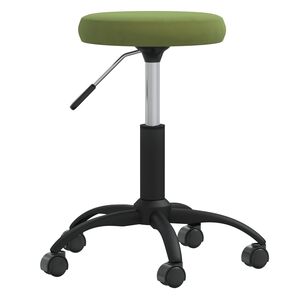 vidaXL Scaun de birou pivotant, verde deschis, catifea