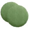 vidaXL Perne de Șezut 2 pcs Verde deschis &Oslash; 40 x 13 cm Catifea