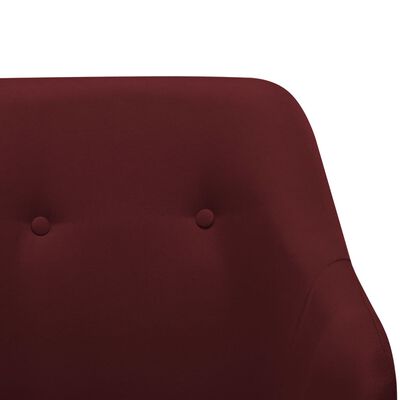 vidaXL Scaun balansoar, roșu vin, material textil