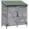 vidaXL Sălaș de grădină Gri 106 x 56 x 113,5 cm Lemn prelucrat