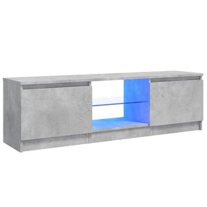 vidaXL Comodă TV cu lumini LED, gri beton, 120x30x36 cm