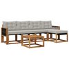 vidaXL Set de canapele de exterior 6 buc. Natural și gri deschis