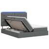 vidaXL Pat cu LED și saltea Gri &icirc;nchis 180 x 200 cm Țesătură