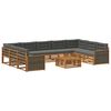 vidaXL Set de canapele de exterior 10 buc. Natural și Antracit