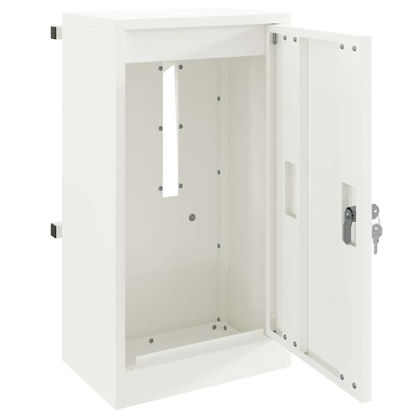 vidaXL cutie poștală Alb 30 x 23 x 55 cm Oțel