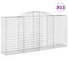 vidaXL Coșuri gabion arcuite 13 buc, 300x50x140/160cm, fier galvanizat