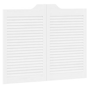 vidaXL Uși oscilante Alb 80 x 50 cm Lemn masiv de pin