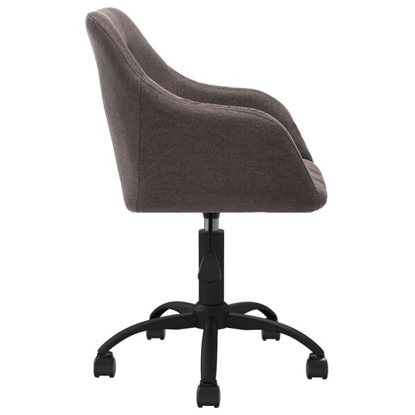 vidaXL Scaune de bucătărie pivotante, 2 buc., gri taupe, textil