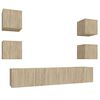 vidaXL Set dulap TV, 6 piese, stejar sonoma, lemn prelucrat